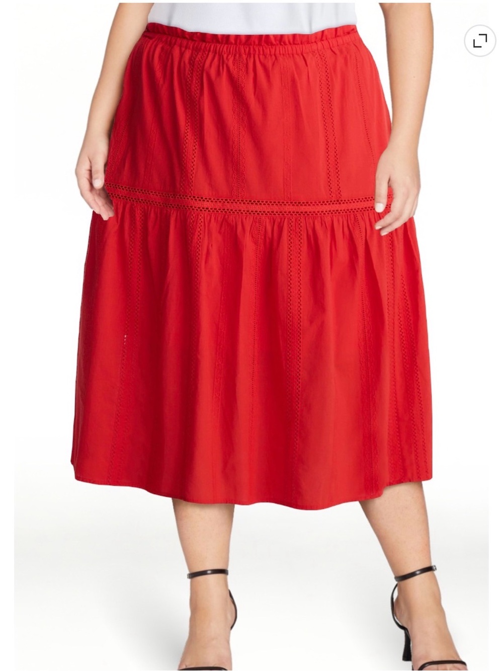 NWT Terra and sky 4X flowy red skirt 1949